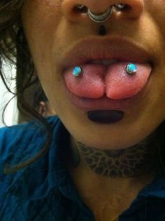 Simple Tongue Splitting Piercing