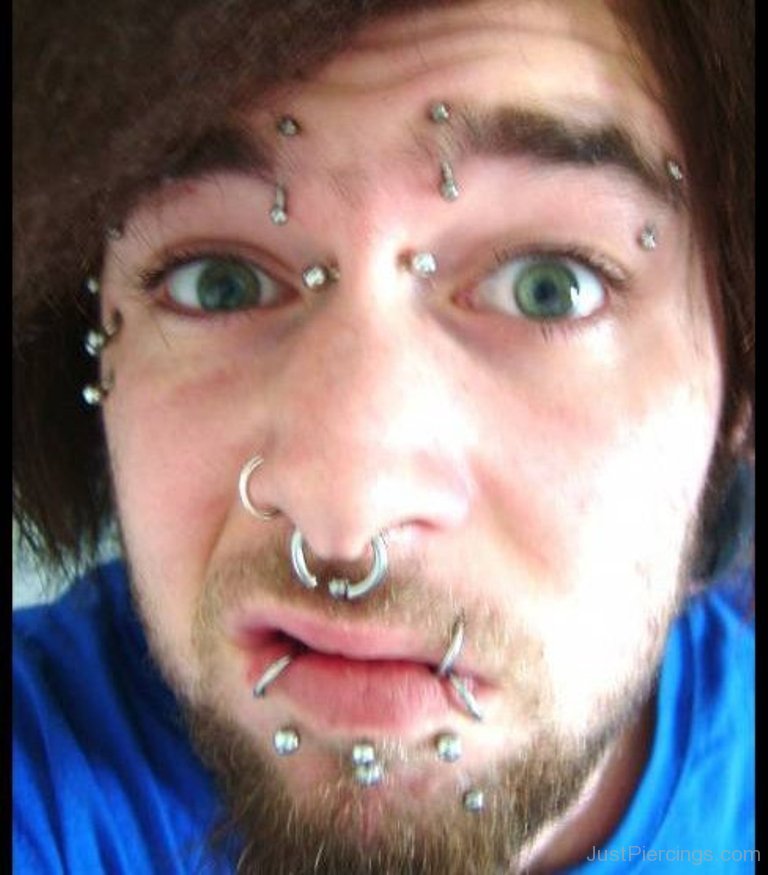 Cool face Piercing for Guys
