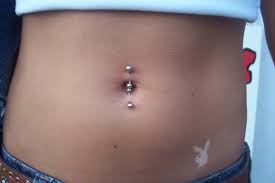 Inverse Navel Silver Barbell Piercing